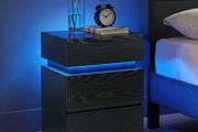 Bedside table with LED lighting