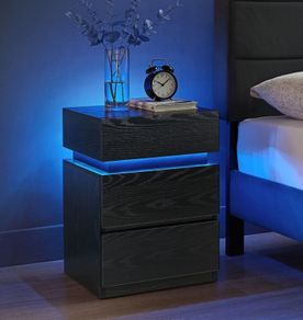 Bedside table with LED lighting
