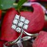 Vintage 0.66ct Diamond Cluster Leaf Ring - 18ct White Gold Image 3