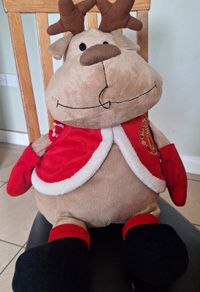Large Manchester United teddy reindeer