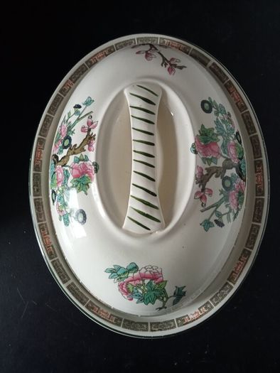 Rare  Dunn Bennett & Co Burslem England "Indian Tree" Serving Bowls