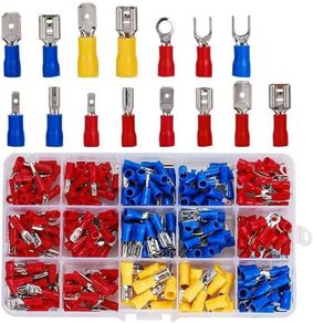 280PCS Insulated Cable Connector Electrical Wire Crimp Spade Butt Ring Fork Set Ring Lugs Rolled Terminals Assorted Kit