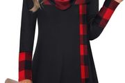 Brand New Furnex Women's Long Sleeve Cowl Neck Tunic Top Casual Pullover Sweatshirt