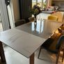 Connubia Eminence Extendable Dining Table 130cm (Grey Glass/Walnut) Image 6