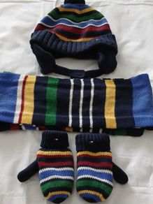 Tommy Hilfiger Kids Hat Scarf and Gloves