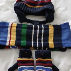 Tommy Hilfiger Kids Hat Scarf and Gloves