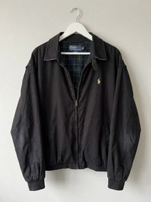 Polo Ralph Lauren Black Harrington Jacket Size L