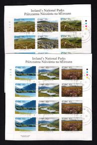 2011 Ireland National Parks of Ireland (Ballycroy, The Burren, Connemara, Gleneagh, Killarney & Wicklow Mountains) Commemorative Stamps Plate 1A1A1A1A Fine CDS Used with Dublin cancel of 7th June 2011 (First day of issue) on envelope extract