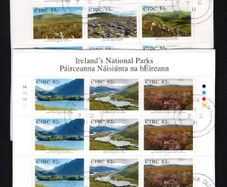 2011 Ireland National Parks of Ireland (Ballycroy, The Burren, Connemara, Gleneagh, Killarney & Wicklow Mountains) Commemorative Stamps Plate 1A1A1A1A Fine CDS Used with Dublin cancel of 7th June 2011 (First day of issue) on envelope extract