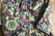 Beautiful Warm M&amp;S Girls Purple Floral Coat 2 to 3 Yrs