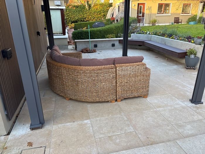 L corner wicker sofa set