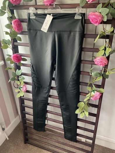 leggings Bnwt pleather black leather leggings size large/xlarge