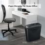 8 Sheet Strip Cut Paper Shredder, A4 Paper, Credit Card and CD/DVD Shredder for Home Use With 13L Wastebasket, Black(S120-C) Image 3