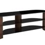 AVF Varano 130cm Walnut & Black Glass TV Stand - Up to 65" Image 2