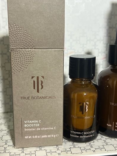 True botanicals vitamin c booster AND shine and protect hair cream oil BNIB
