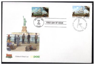 1999 Ireland Ireland USA (Irish Immigration) Commemorative Stamps Joint Issue with USA Combined An Post First Day Cover (FDC)