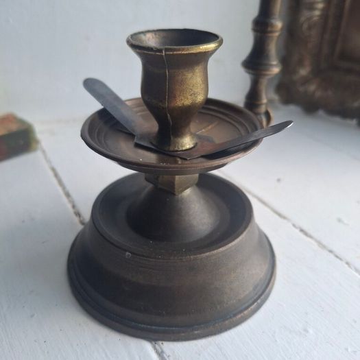 Victorian Brass Chamberstick Candle Holder
