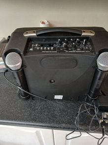 Street amp, house party amp,including 2 microphones