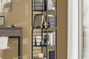 Rotating Bookcase 4 tier metal swivel steel