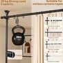 Adjustable 122-305cm (H) 71-178cm(W) Wall Divider for Room Separation, Temporary Privacy Tension Curtain Rods, Freestanding Space Room Separator, Black Image 3