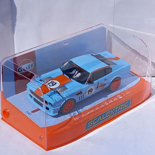 Scalextric Aston Martin V8 Gulf Slot Car (C4209 saloon classic touring gt)