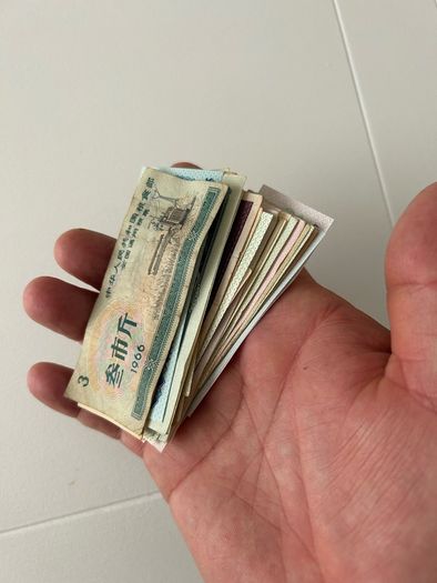 50PCS Food Coupon, China Different Real Food Banknotes, Mix Grade Lot Chinese Old Rice Bill Meat Banknote