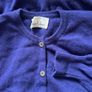 Vintage 100% cashmere Ballantyne of Scotland Cardigan blue purple Image 5