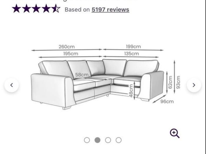 dfs L shaped sofa