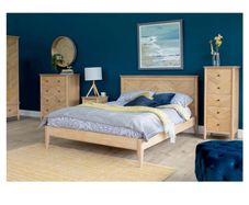 4ft 6" Chevron wood bed frame