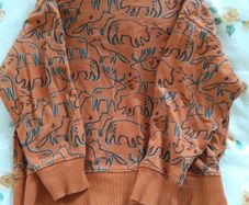 Rust Animal Print Jumper by Sense Organics
