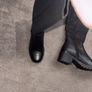 Black size 4 boots Image 4