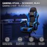 Gaming chair with massage function and footrest  aming Chair, Black/White, PU Leather, Ergonomic Office Chair, Adjustable Swivel Chair, Racing Gamer Chair with Armrest, Headrest, Lumbar Cushion, Footrest, Desk Chair Image 5