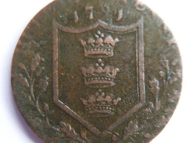 1791 Yorkshire Hull 1/2p,  King George III England
