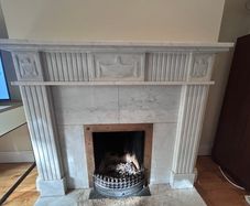 Large White Marble Fireplace with Hearth 500 ono