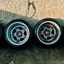 R18 5x112 Porsche Twist replica alloy wheels staggered with tyres Image 4