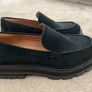 New M&S Women's/Girls Black Suede Flat Shoes / Size 5 (Marks & Spencer) Image 3