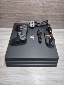 Sony PlayStation 4 Pro 1TB Black Console With Cables Controller Tested Working