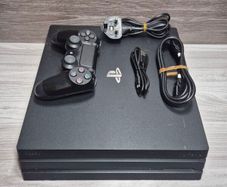 Sony PlayStation 4 Pro 1TB Black Console With Cables Controller Tested Working