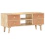 TV Cabinet 110x30x45 cm Solid Mango Wood Image 9