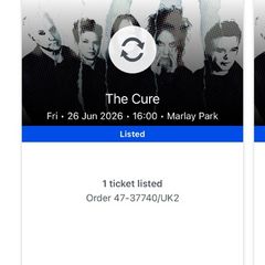 The Cure Marley Park e-tickets