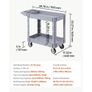 Utility Cart, 250 kg Capacity, 2 Tier Service Cart with 360 Swivel and Fixed Wheels (2 with Brakes), Heavy Duty Plastic Rolling with Storage Tray, Tool Storage for Garage Warehouse Workshop Image 7