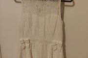 Atmosphere Cream Lace Playsuit with bows