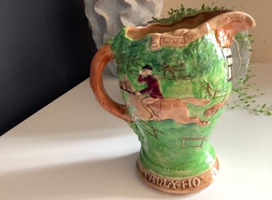 Antique and Fine China Collectibles - 1940s Burleigh Fox Hunting Jug Pitcher