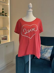 Ladies Red Short Sleeved Love Tee Shirt from Regatta