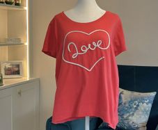 Ladies Red Short Sleeved Love Tee Shirt from Regatta
