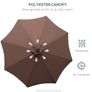 Garden Parasol with 24 LED Solar Light Image 4