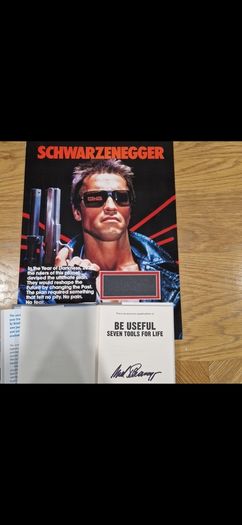 Arnold Schwarzenegger Signed Book and display
