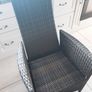 Rathwood reclining garden chairwith cushion, large footstool with cushion Image 2