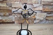 Retro  black wire candle holder Guitar player. Lauries Lonberg design