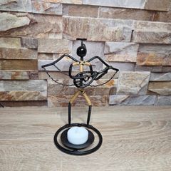 Retro  black wire candle holder Guitar player. Lauries Lonberg design